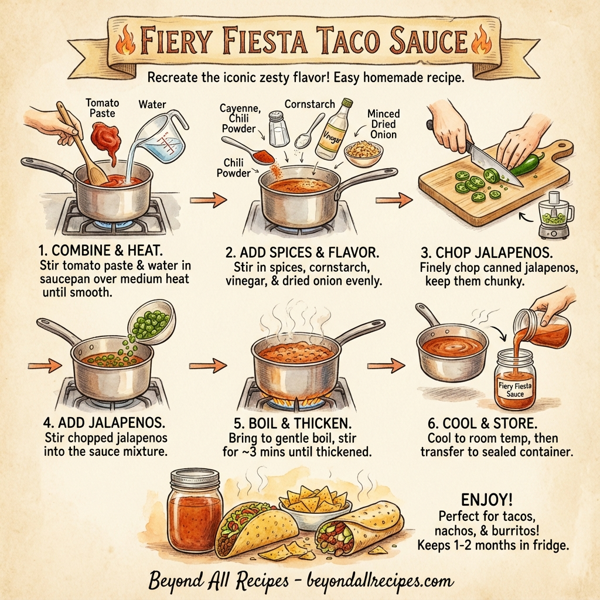 Fiery Fiesta Taco Sauce instructions
