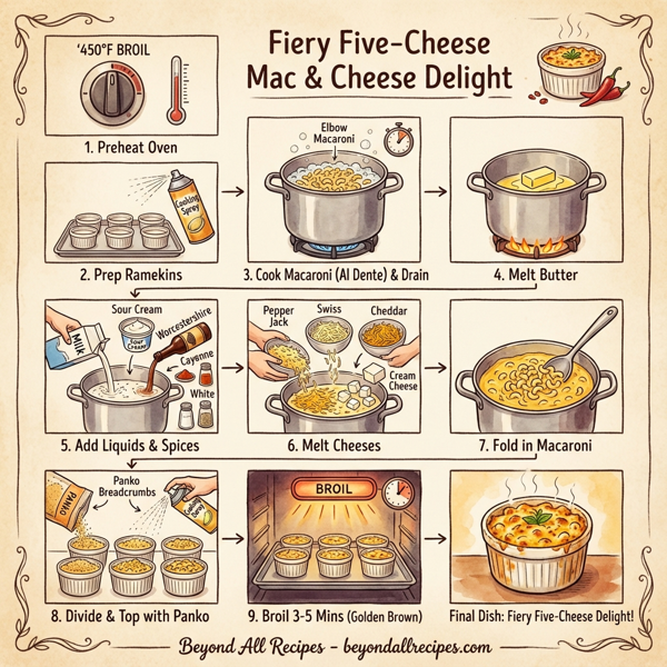 Fiery Five-Cheese Mac & Cheese Delight instructions