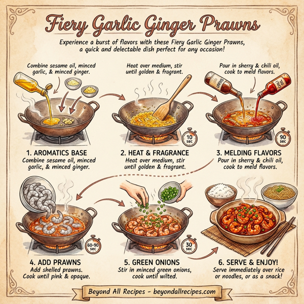 Fiery Garlic Ginger Prawns instructions
