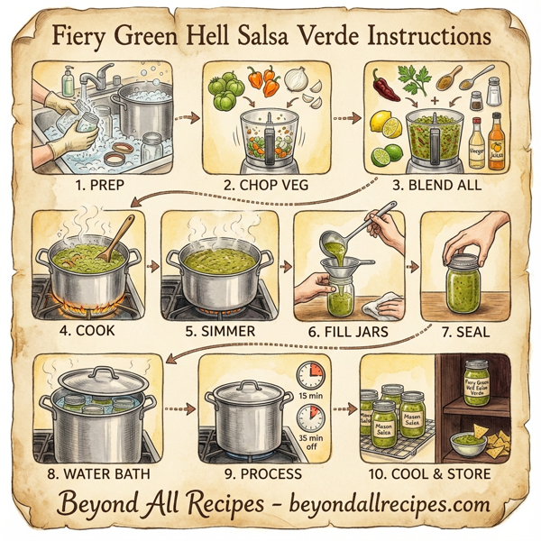 Fiery Green Hell Salsa Verde instructions