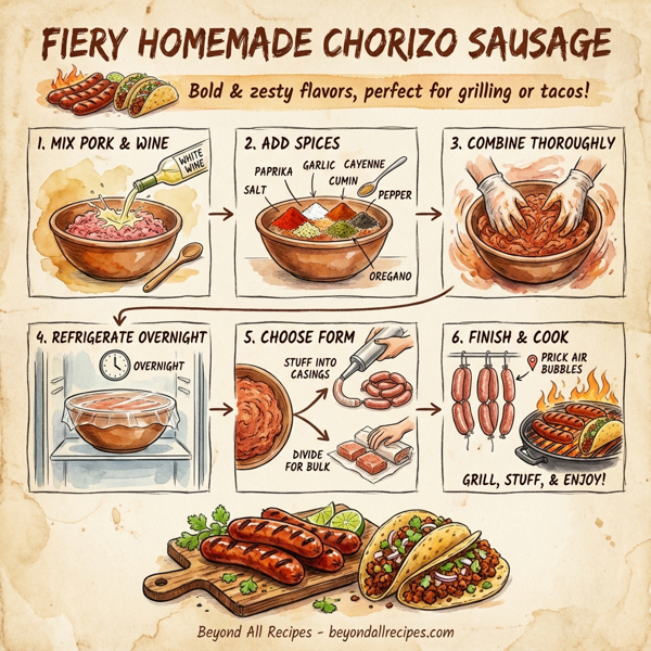 Fiery Homemade Chorizo Sausage instructions