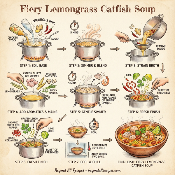 Fiery Lemongrass Catfish Soup instructions