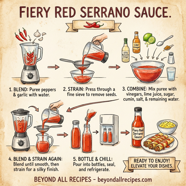 Fiery Red Serrano Sauce instructions