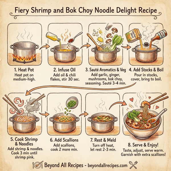 Fiery Shrimp and Bok Choy Noodle Delight instructions