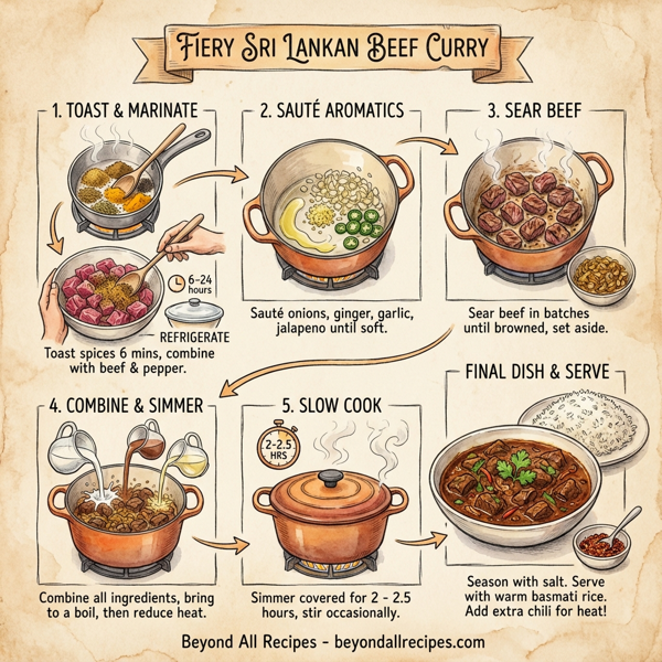 Fiery Sri Lankan Beef Curry instructions