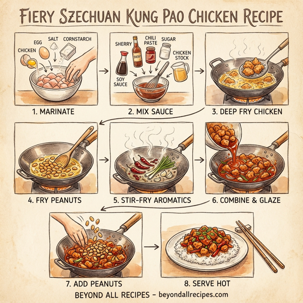 Fiery Szechuan Kung Pao Chicken instructions