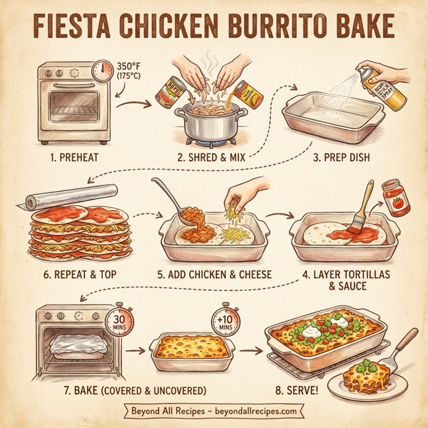 Fiesta Chicken Burrito Bake instructions