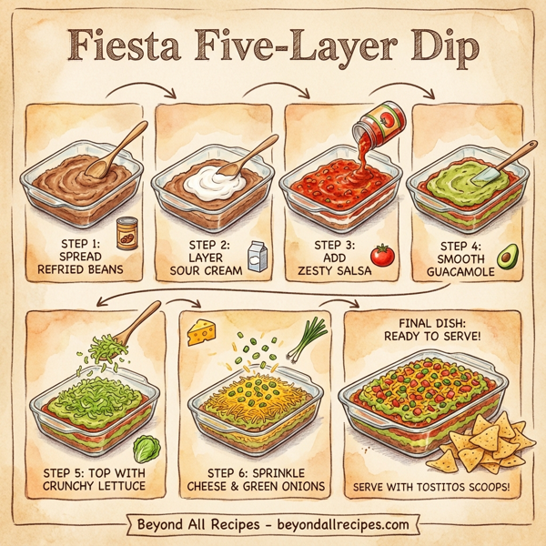 Fiesta Five-Layer Dip instructions