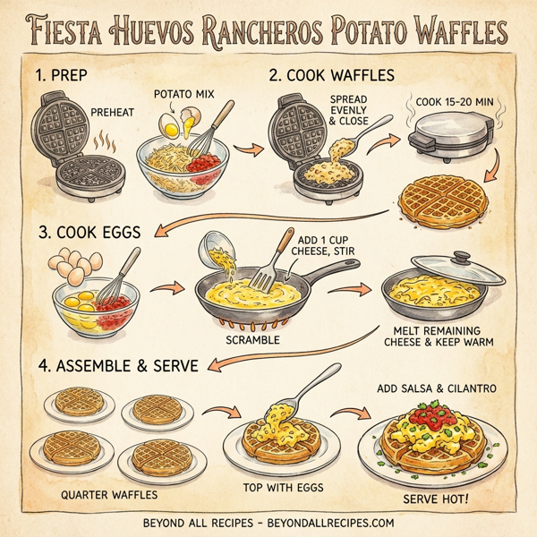 Fiesta Huevos Rancheros Potato Waffles instructions