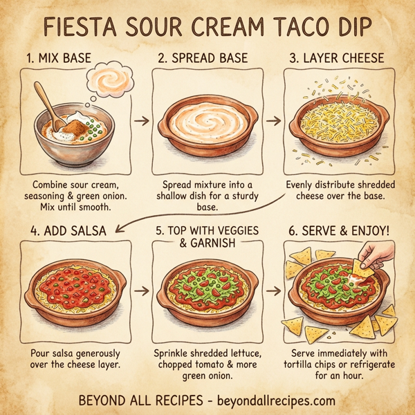 Fiesta Sour Cream Taco Dip instructions