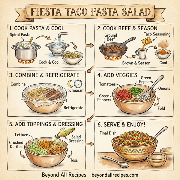 Fiesta Taco Pasta Salad instructions