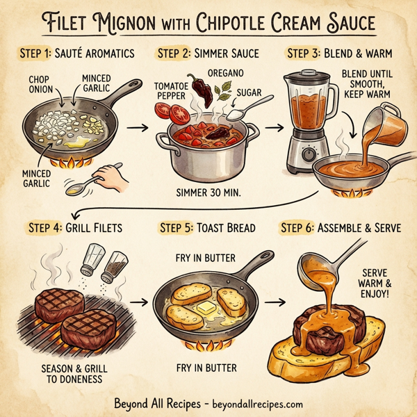 Filet Mignon with Chipotle Cream Sauce instructions
