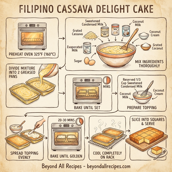 Filipino Cassava Delight Cake instructions