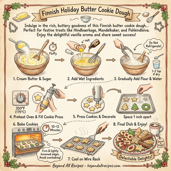 Finnish Holiday Butter Cookie Dough instructions