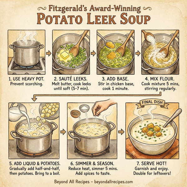 Fitzgerald's Award-Winning Potato Leek Soup instructions