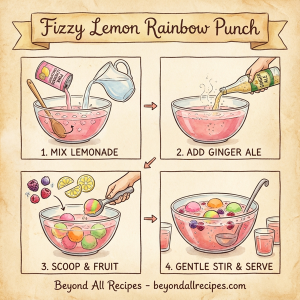 Fizzy Lemon Rainbow Punch instructions