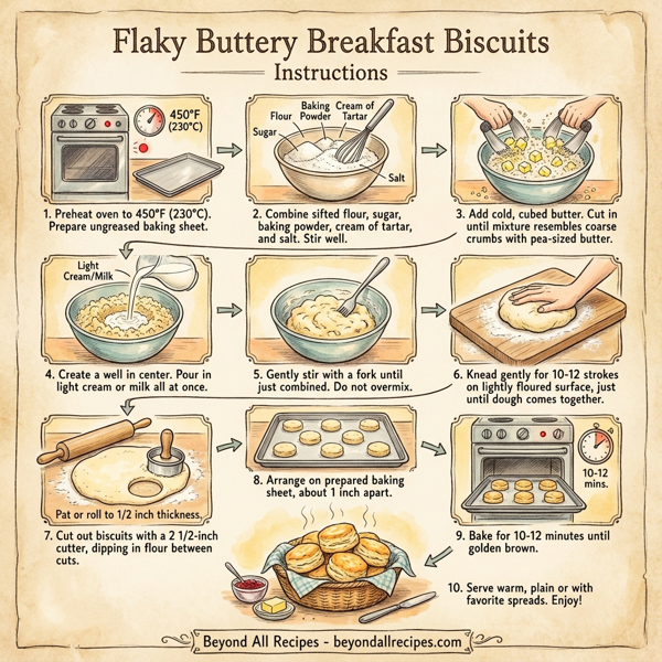 Flaky Buttery Breakfast Biscuits instructions