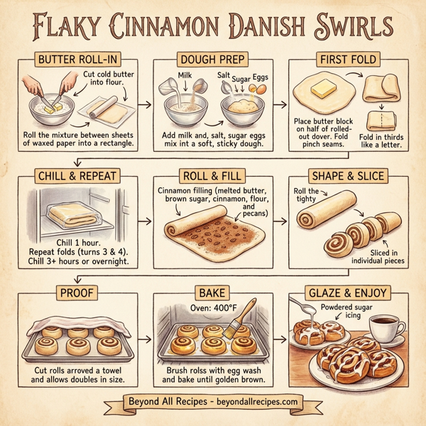 Flaky Cinnamon Danish Swirls instructions