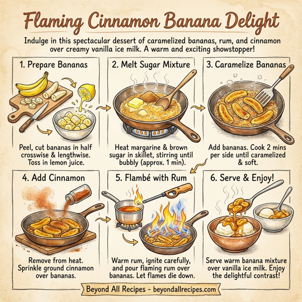 Flaming Cinnamon Banana Delight instructions