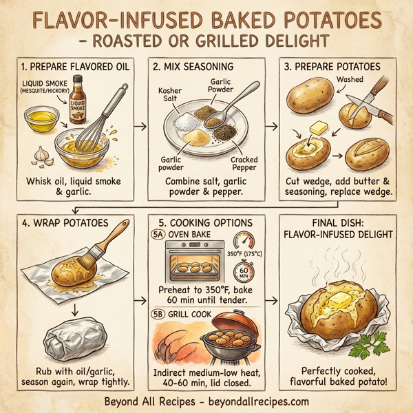 Flavor-Infused Baked Potatoes - Roasted or Grilled Delight instructions