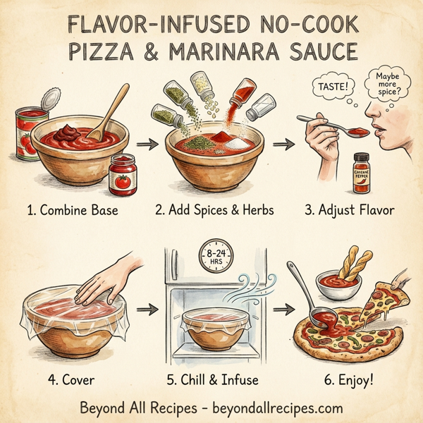 Flavor-Infused No-Cook Pizza and Marinara Sauce instructions