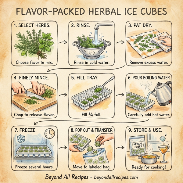 Flavor-Packed Herbal Ice Cubes instructions