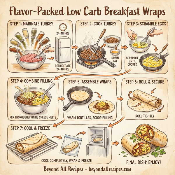 Flavor-Packed Low Carb Breakfast Wraps instructions