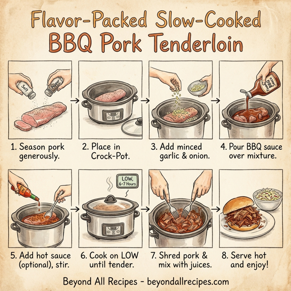 Flavor-Packed Slow-Cooked BBQ Pork Tenderloin instructions