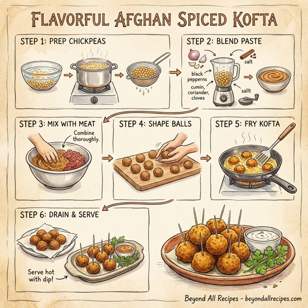 Flavorful Afghan Spiced Kofta instructions