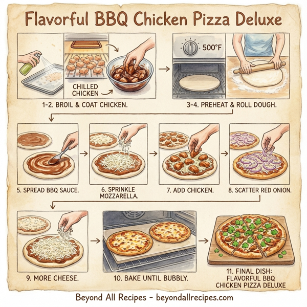 Flavorful BBQ Chicken Pizza Deluxe instructions