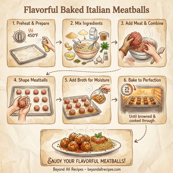 Flavorful Baked Italian Meatballs instructions