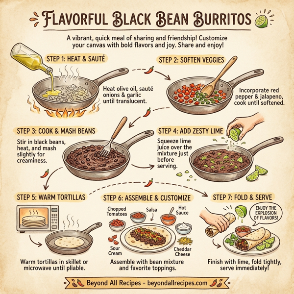 Flavorful Black Bean Burritos instructions