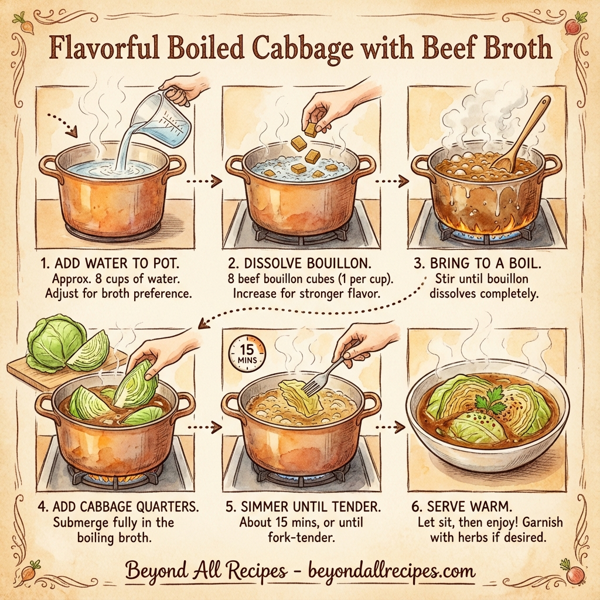Flavorful Boiled Cabbage with Beef Broth instructions