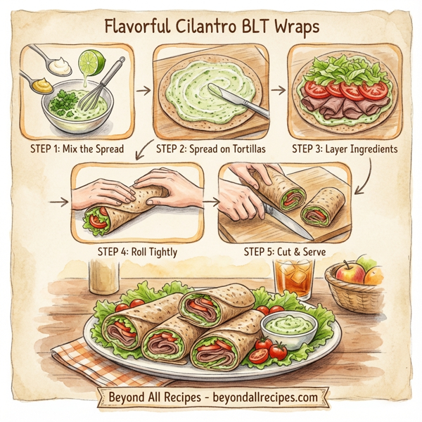 Flavorful Cilantro BLT Wraps instructions