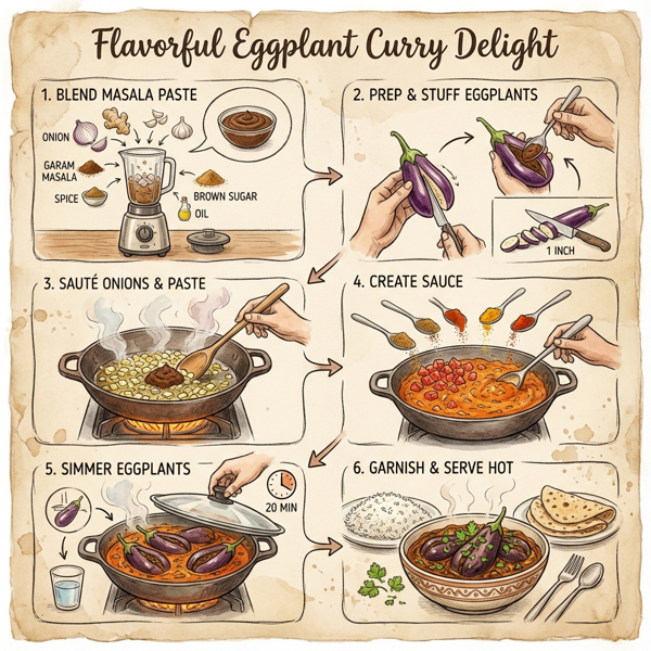 Flavorful Eggplant Curry Delight instructions