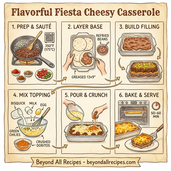 Flavorful Fiesta Cheesy Casserole instructions
