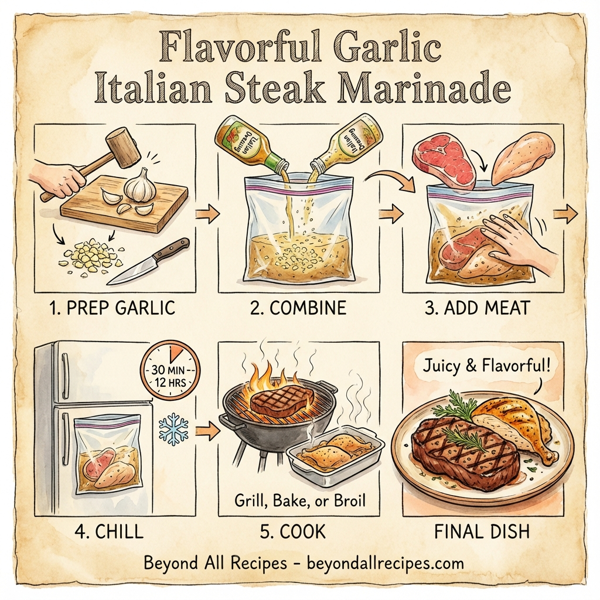 Flavorful Garlic Italian Steak Marinade instructions