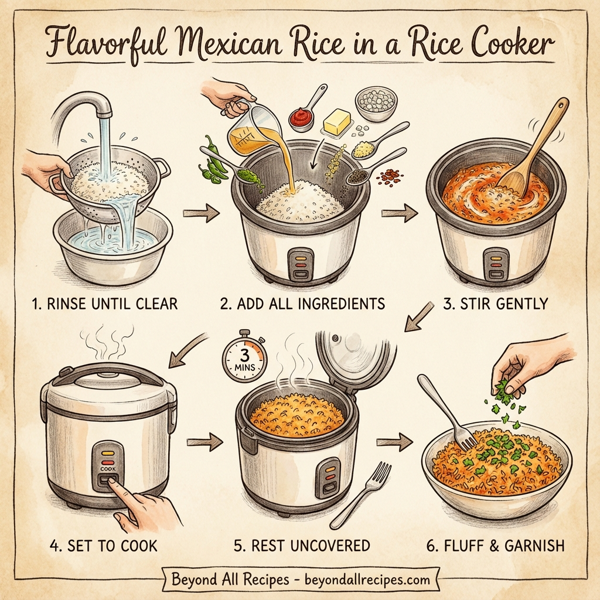 Flavorful Mexican Rice in a Rice Cooker instructions