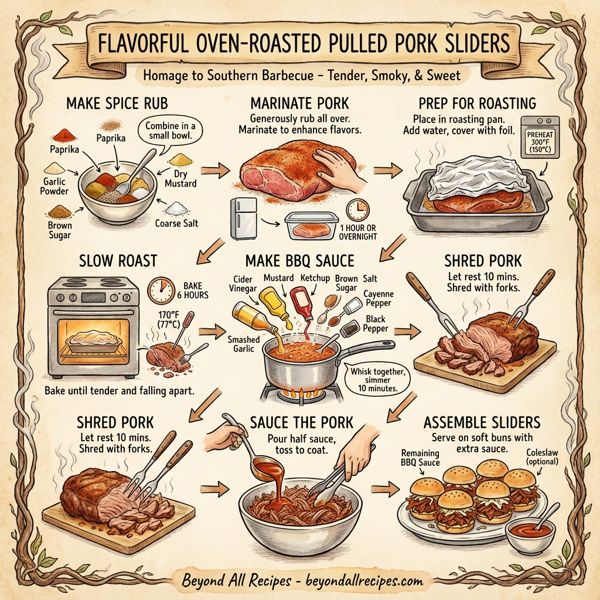 Flavorful Oven-Roasted Pulled Pork Sliders instructions