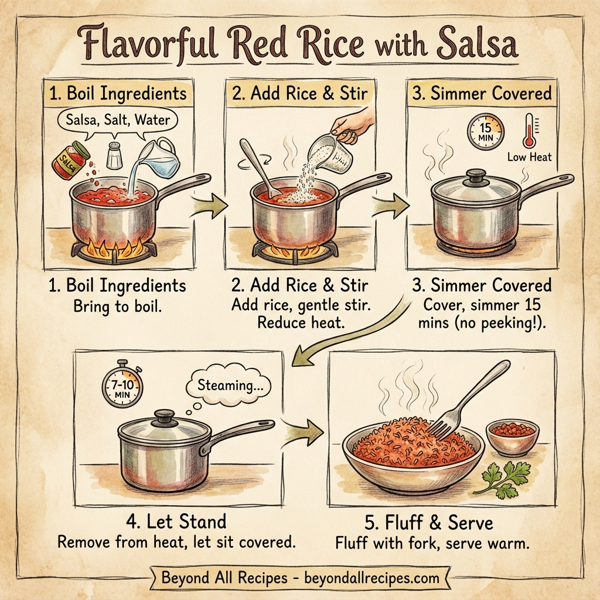 Flavorful Red Rice with Salsa instructions