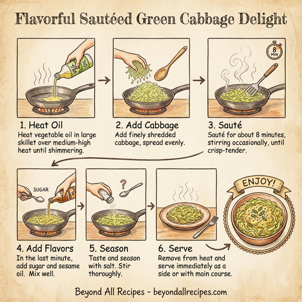 Flavorful Sautéed Green Cabbage Delight instructions