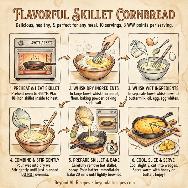 Flavorful Skillet Cornbread instructions