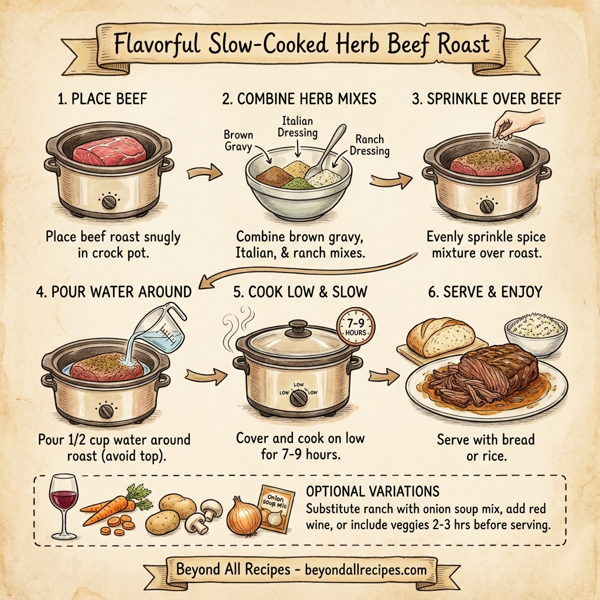 Flavorful Slow-Cooked Herb Beef Roast instructions