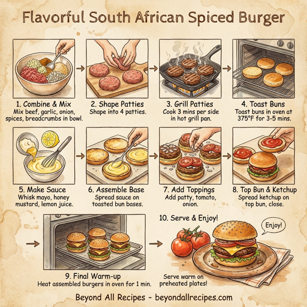 Flavorful South African Spiced Burger instructions