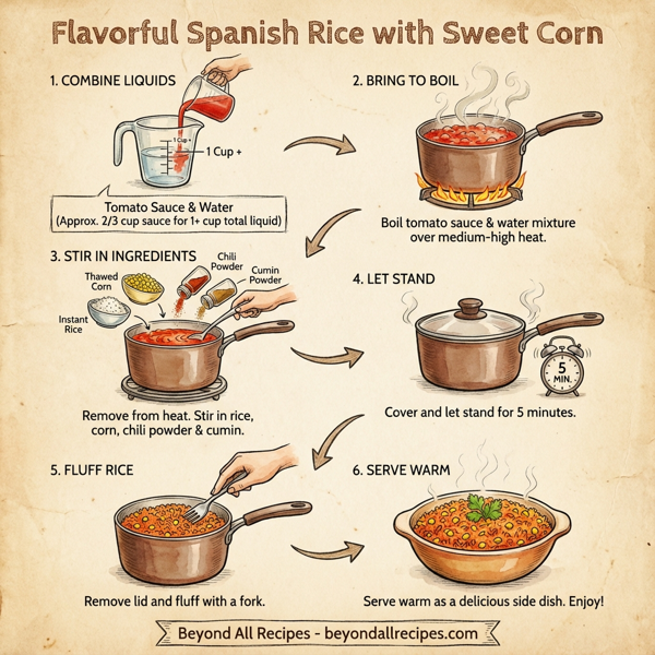 Flavorful Spanish Rice with Sweet Corn instructions