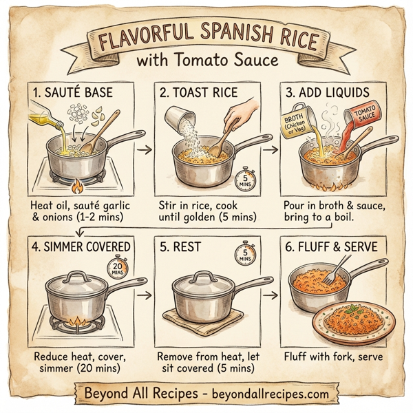 Flavorful Spanish Rice with Tomato Sauce instructions