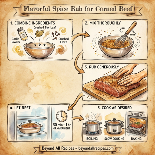 Flavorful Spice Rub for Corned Beef instructions
