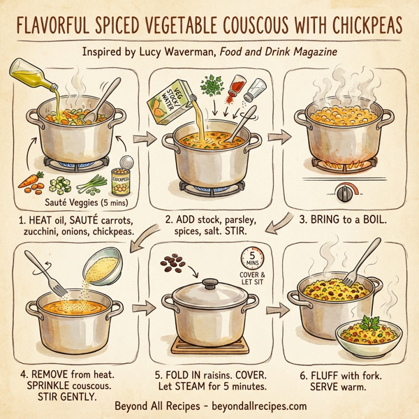Flavorful Spiced Vegetable Couscous with Chickpeas instructions