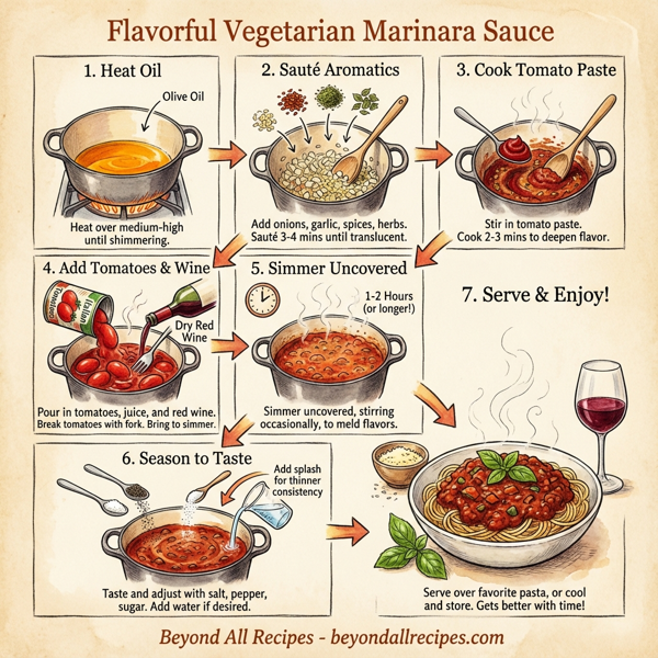 Flavorful Vegetarian Marinara Sauce instructions