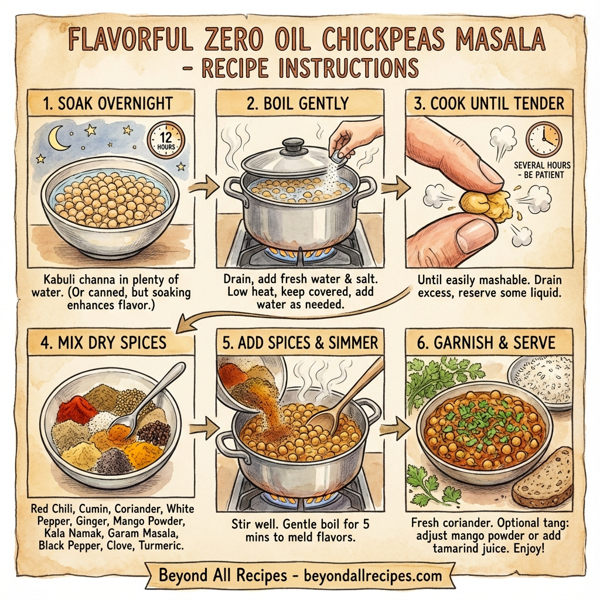 Flavorful Zero Oil Chickpeas Masala instructions